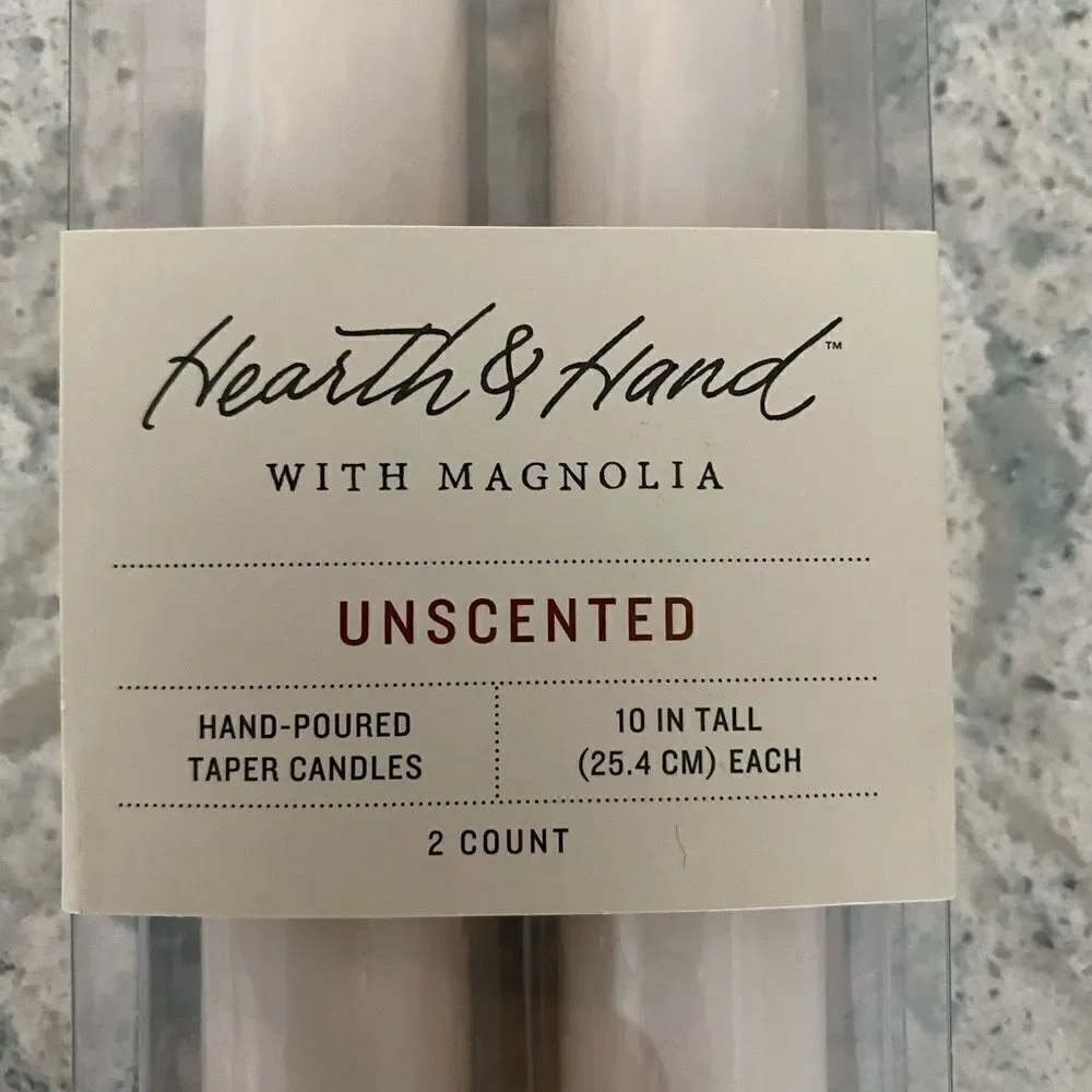 Hearth & Hand 10” Hand Poured Taper Candles
